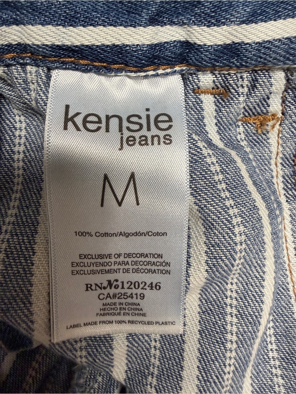 Kensie Jeans Drapey Denim 100% Cotton Cropped Tie Overalls in Medium- NWT - Picture 8 of 15
